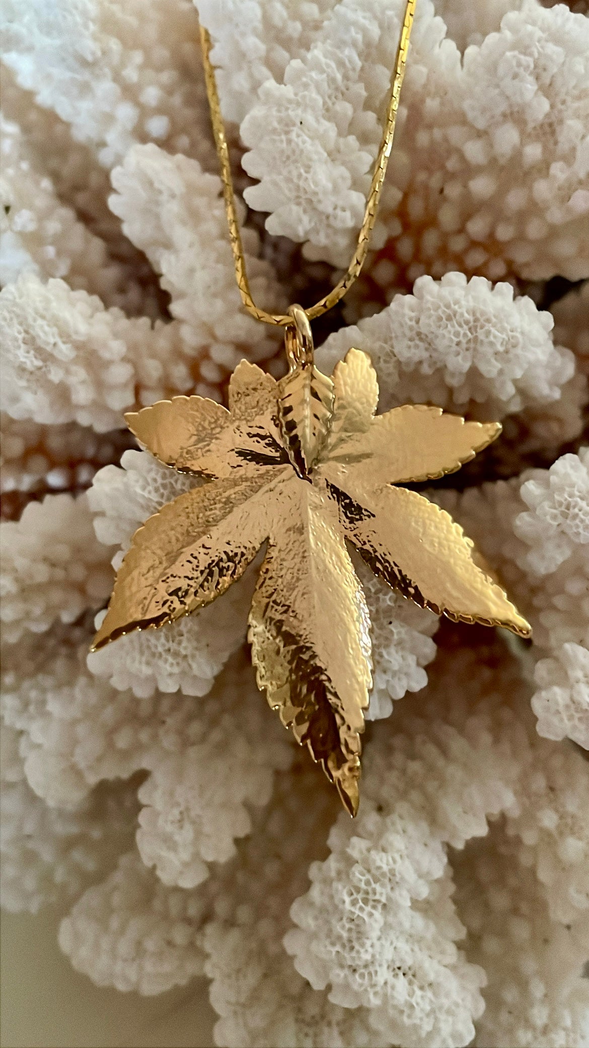 Gold Dipped Leaf Necklace
