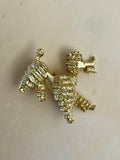 Goldtone Small Poodle Brooch