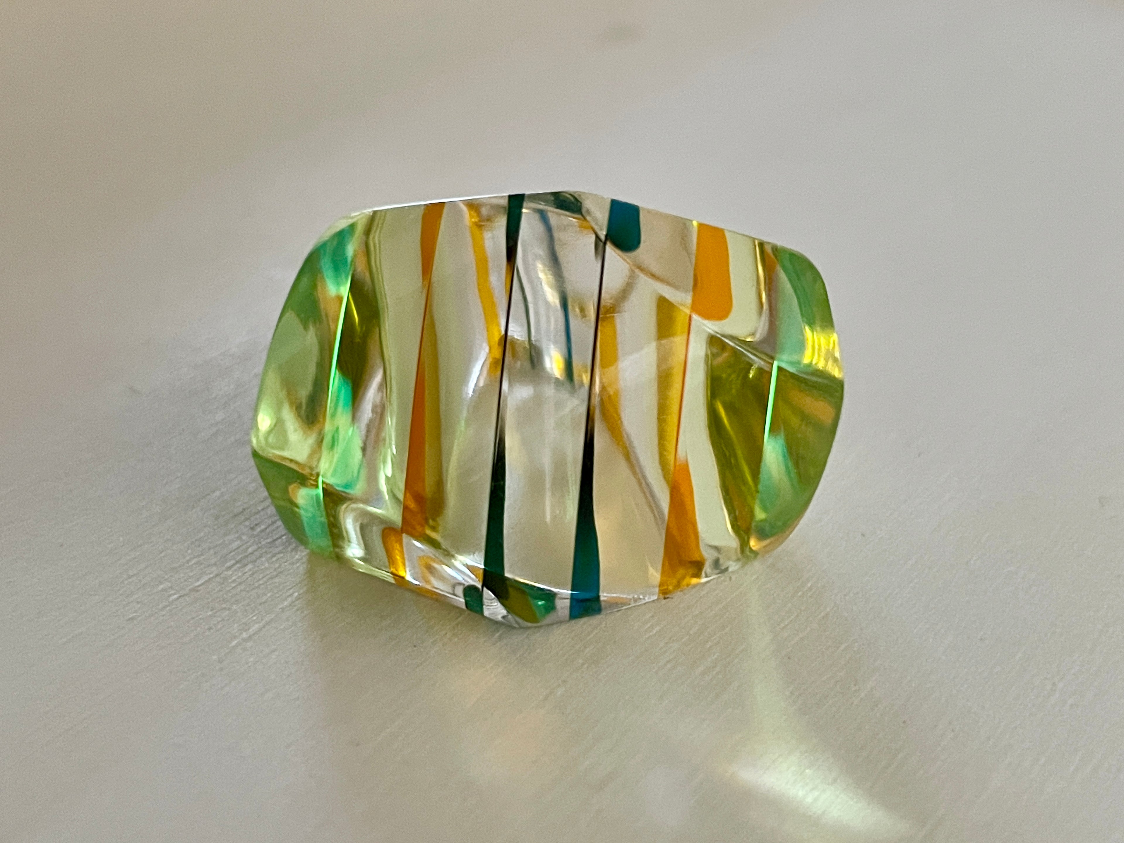 Funky Chunky Lucite Ring