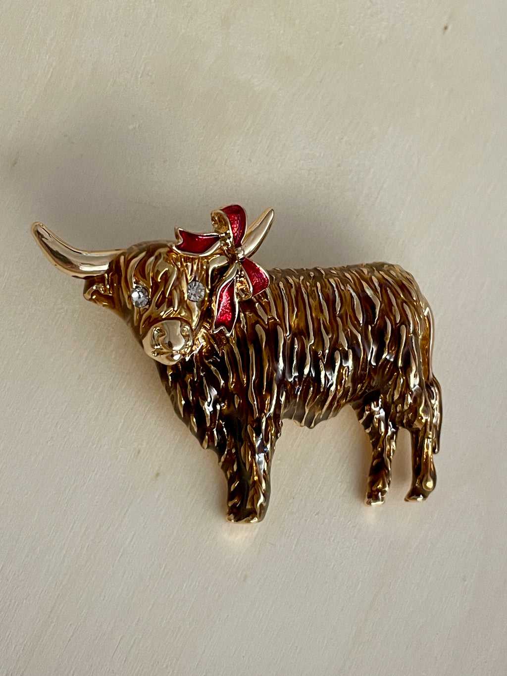 Highland Cow Steer Brooch