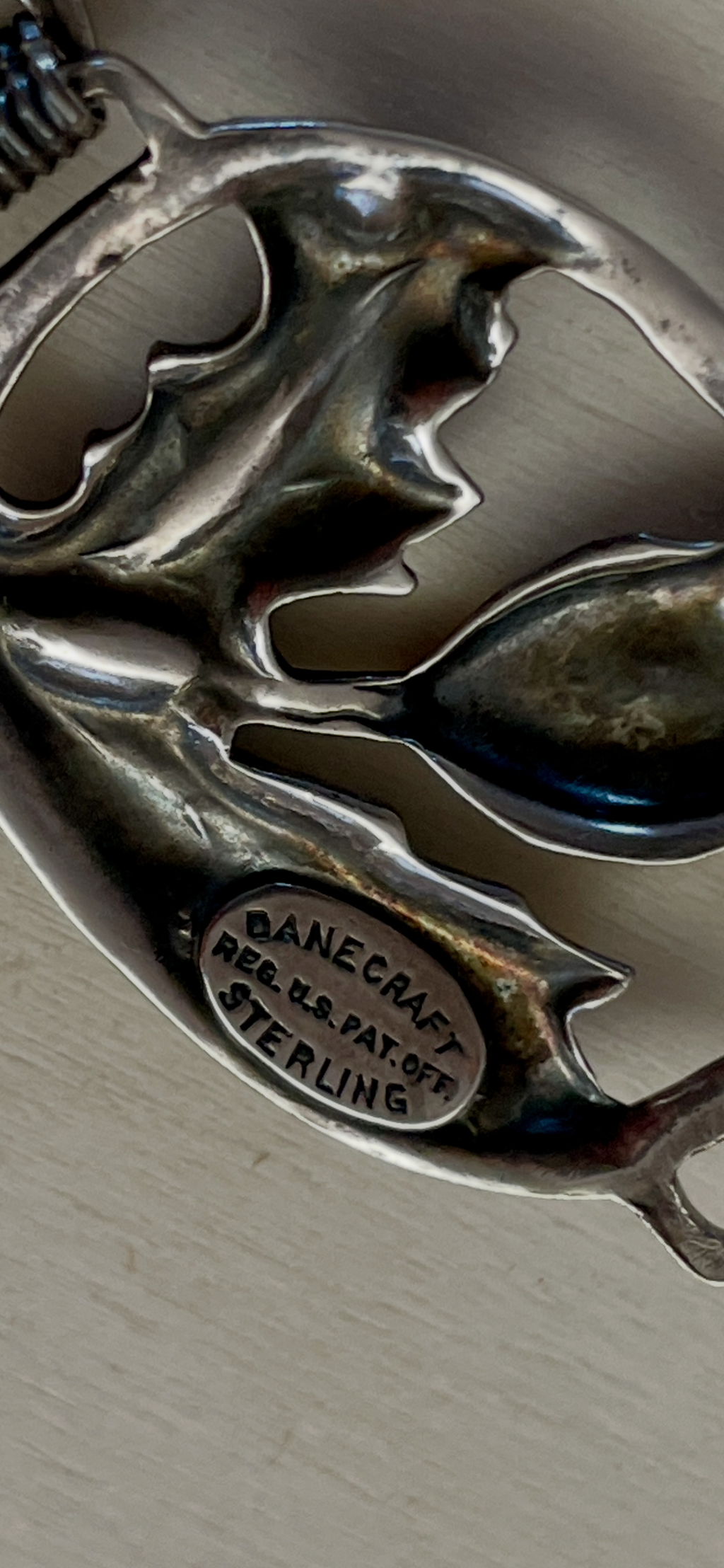 Danecraft Sterling Silver Thistle Bracelet Circa 1940-1950