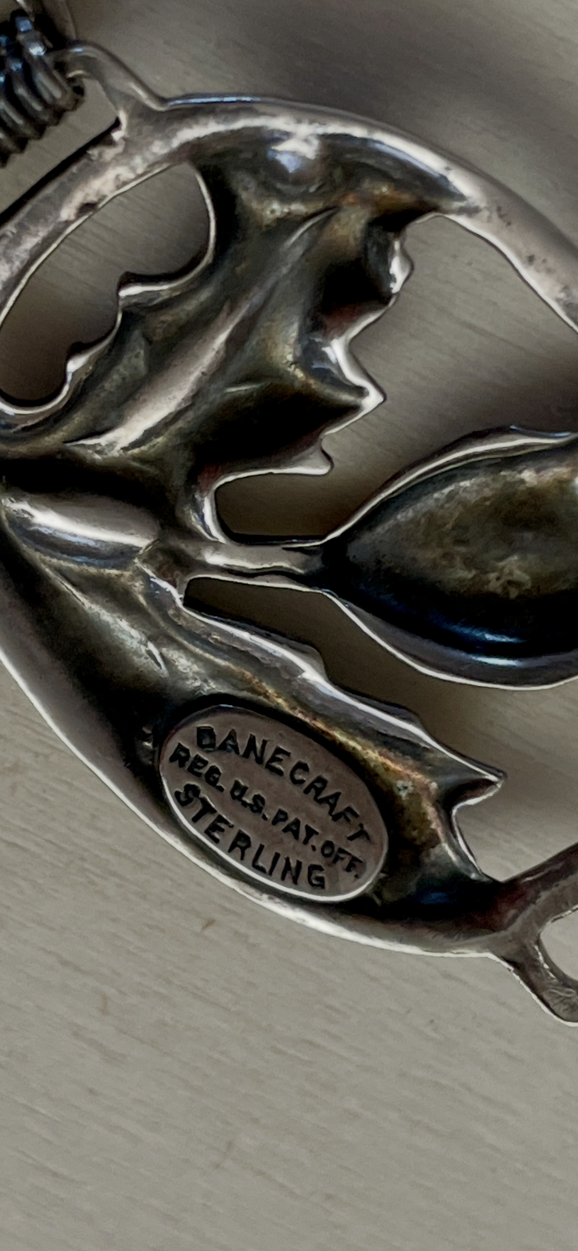 Danecraft Sterling Silver Thistle Bracelet Circa 1940-1950