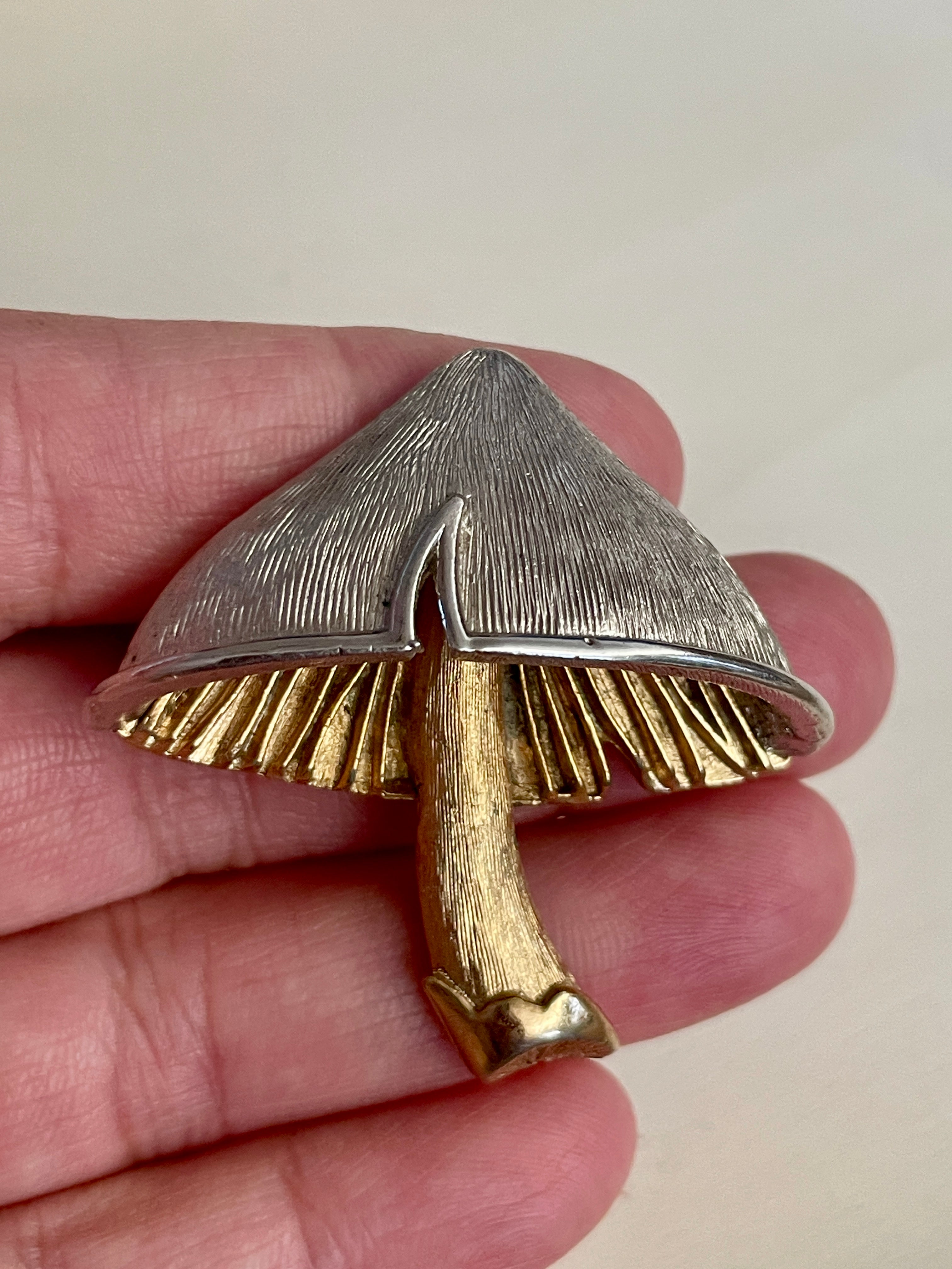 Vintage Mushroom Brooch
