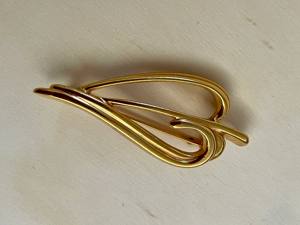 Abstract Heart Brooch