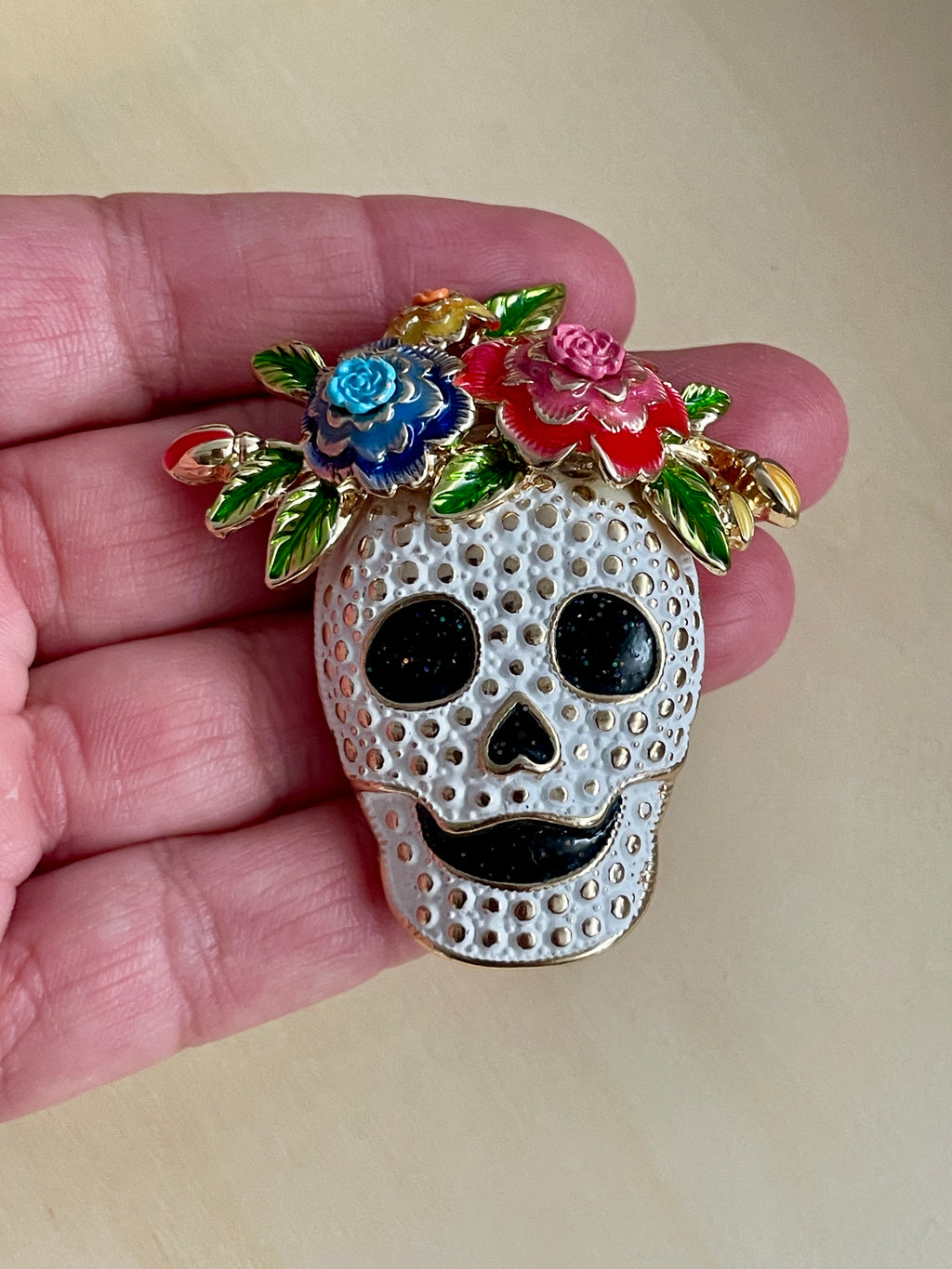 Sugar Skull Brooch