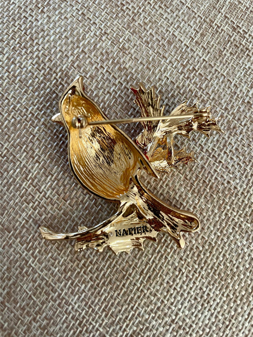 Cardinal Brooch
