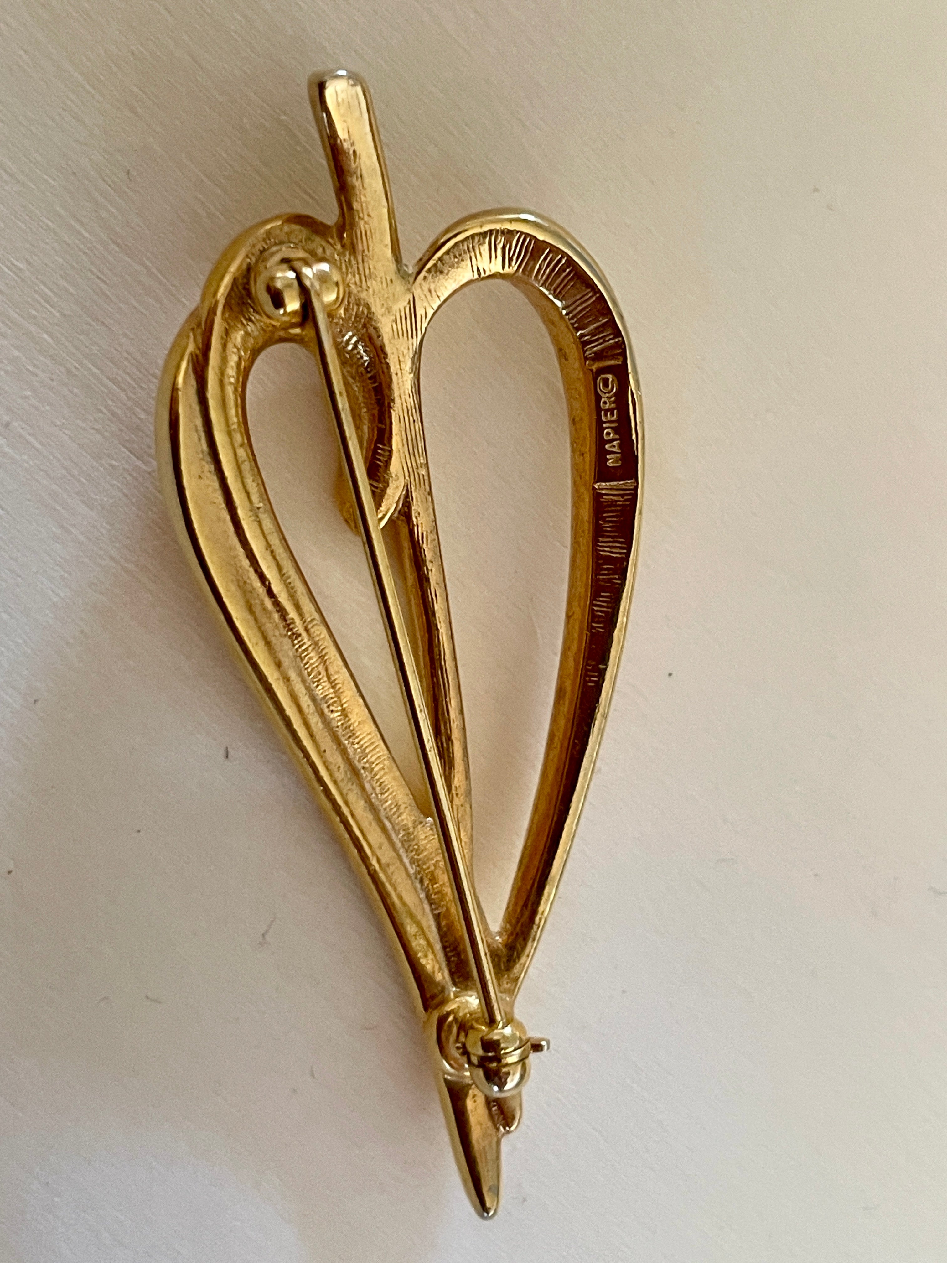 Abstract Heart Brooch