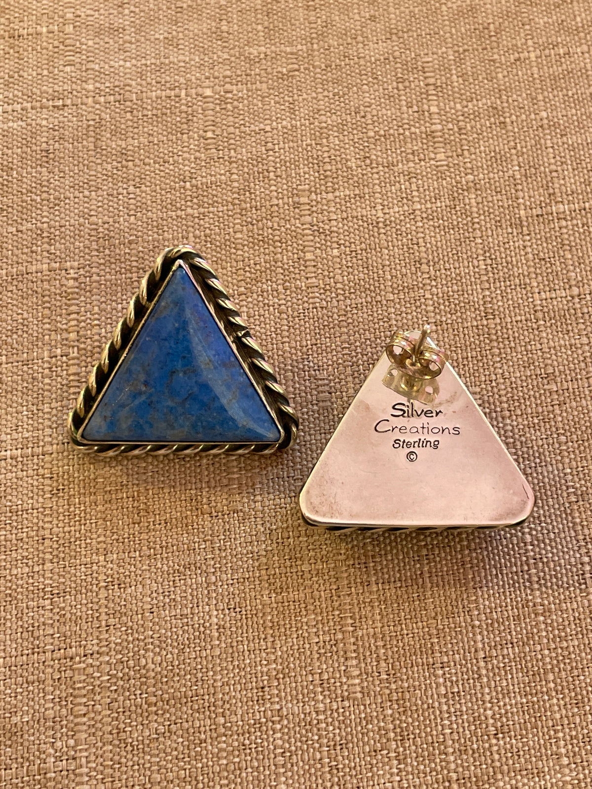 Sterling Creations* Vintage Sodalite post statement studs