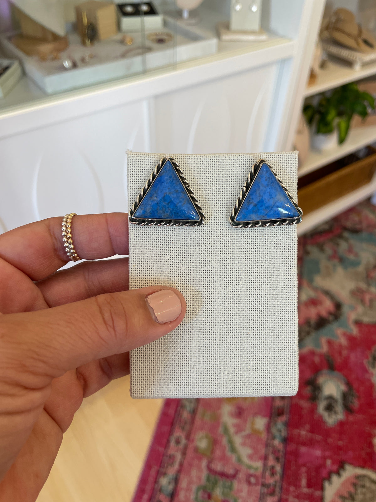 Sterling Creations* Vintage Sodalite post statement studs