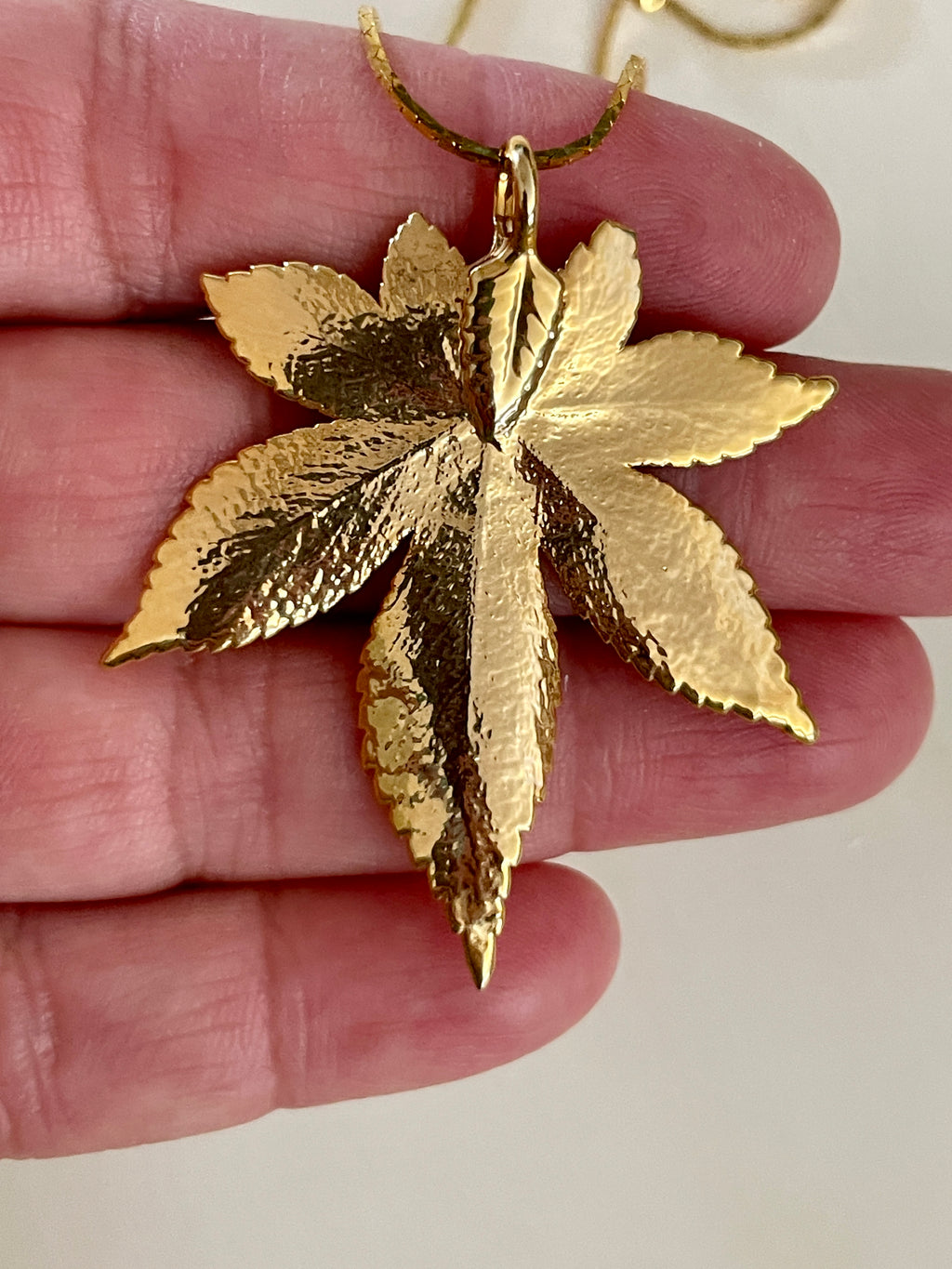 Gold Dipped Leaf Necklace