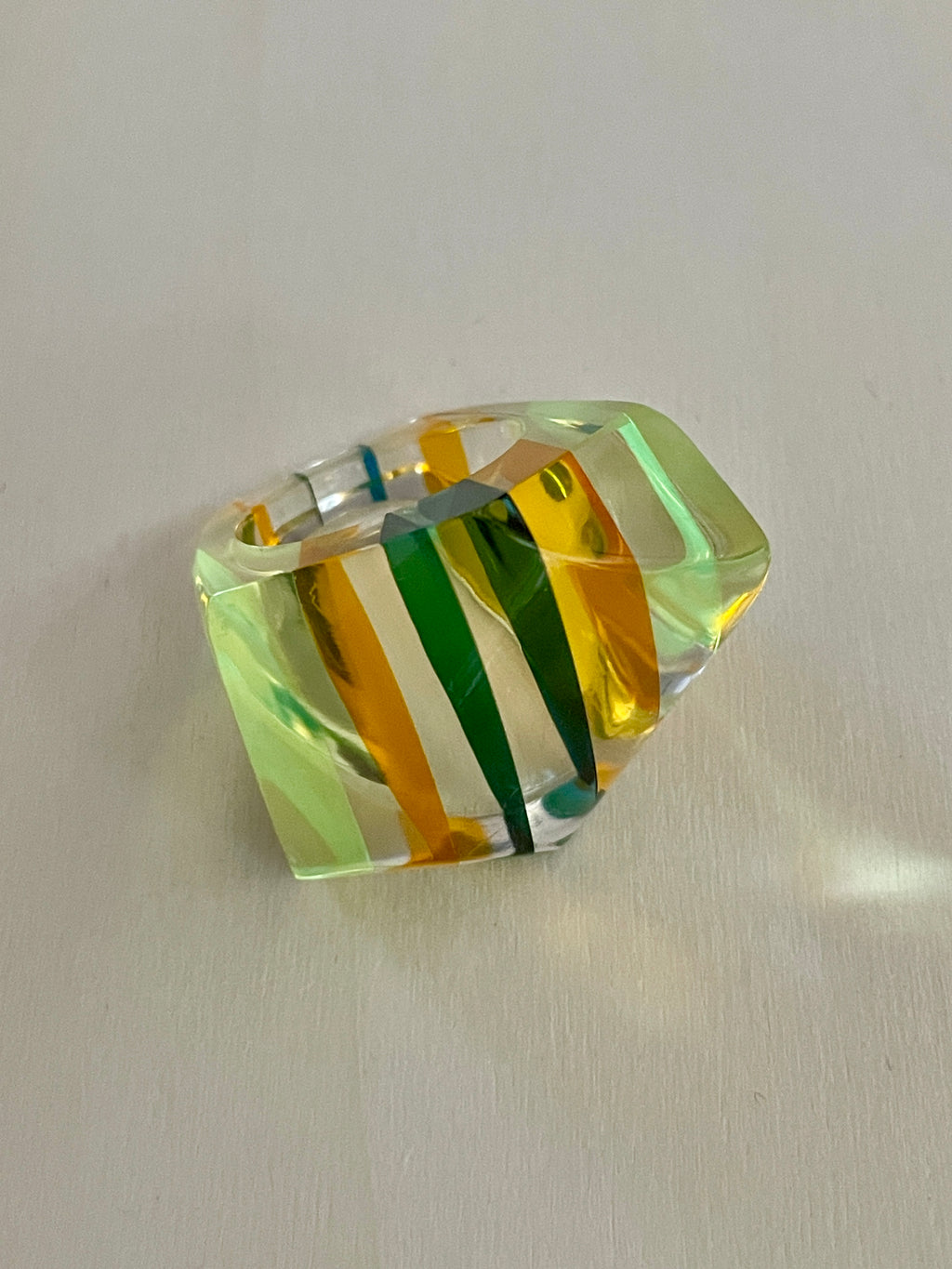 Funky Chunky Lucite Ring