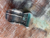 Vintage Silpada Sterling Silver Ring Aquamarine Glass
