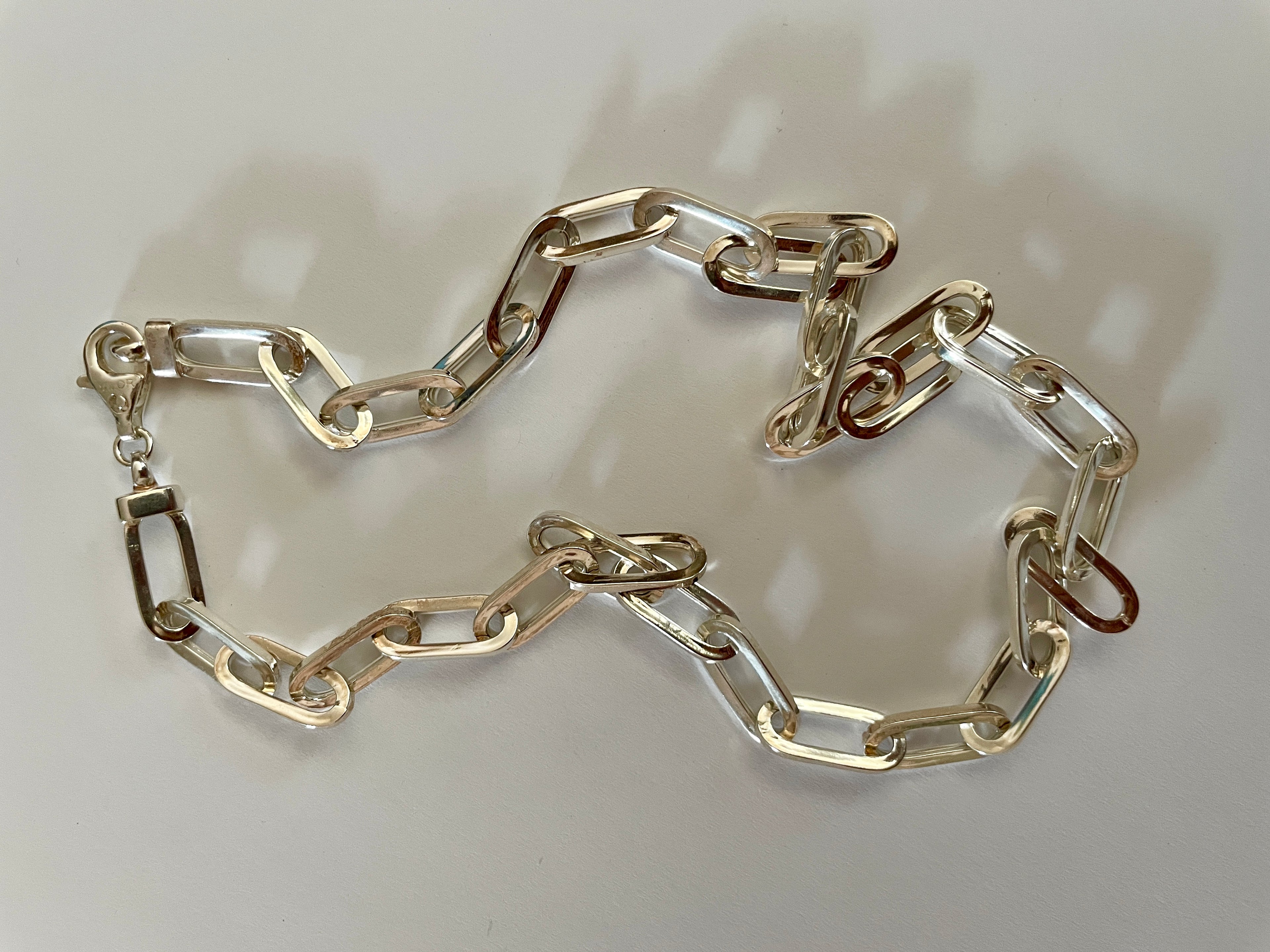 Italian Sterling Silver Chunky Paperclip Chain
