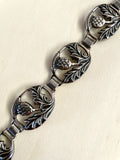 Danecraft Sterling Silver Thistle Bracelet Circa 1940-1950