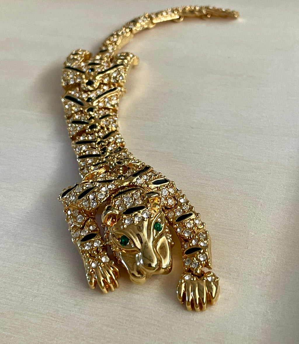 Vintage Tiger Shoulder Brooch