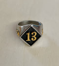 Stainless Steel Lucky 13 Ring