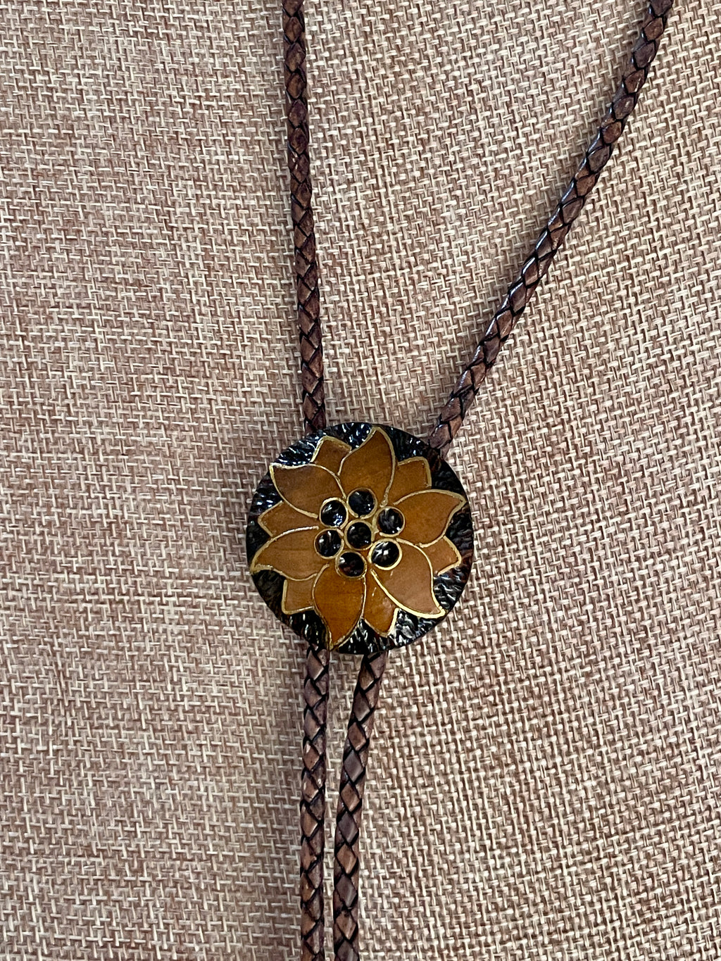 Wildflower Wooden Bolo Tie