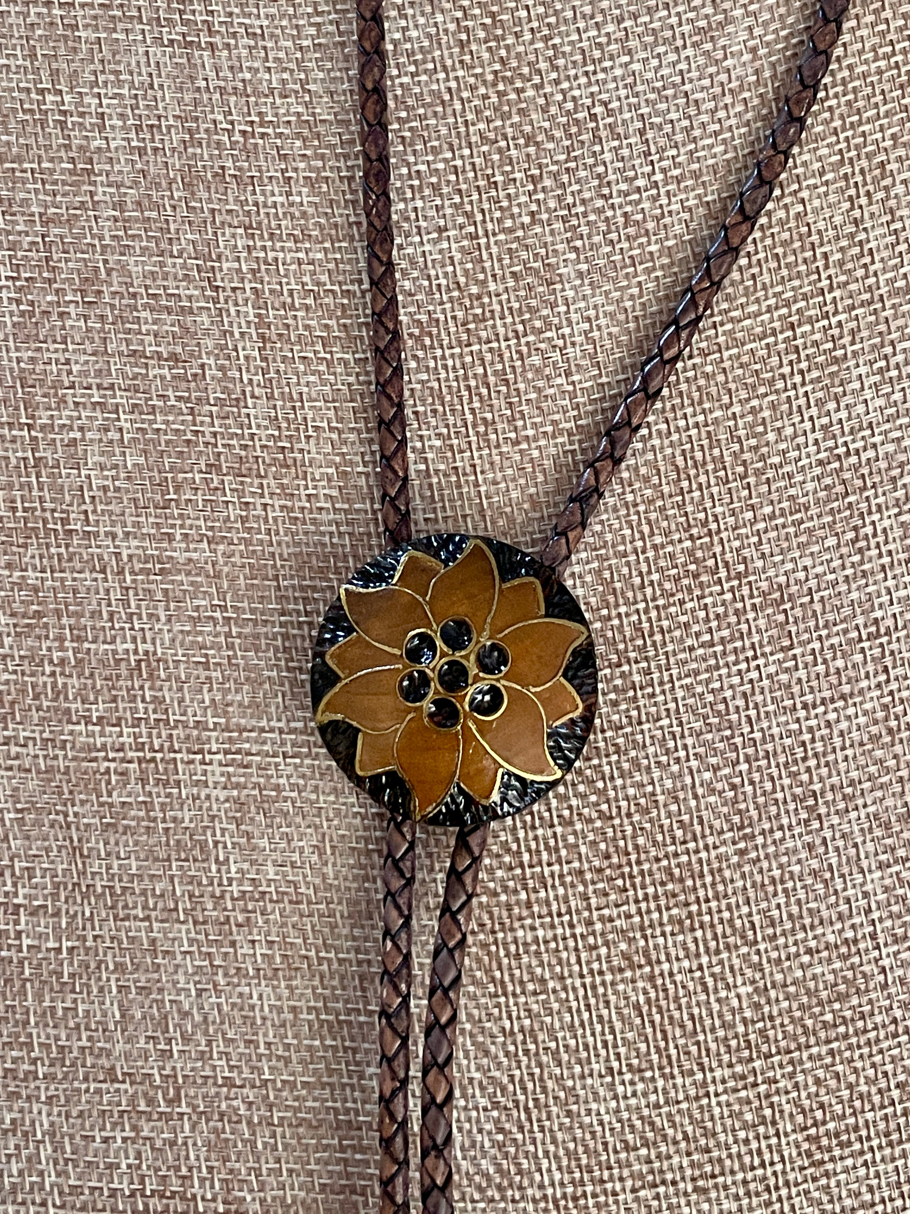 Wildflower Wooden Bolo Tie