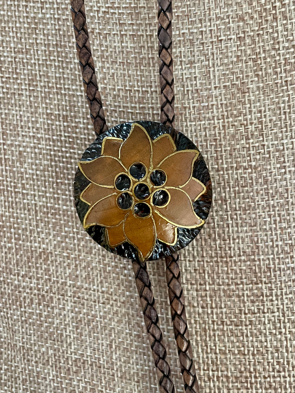 Wildflower Wooden Bolo Tie