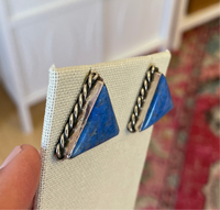 Sterling Creations* Vintage Sodalite post statement studs