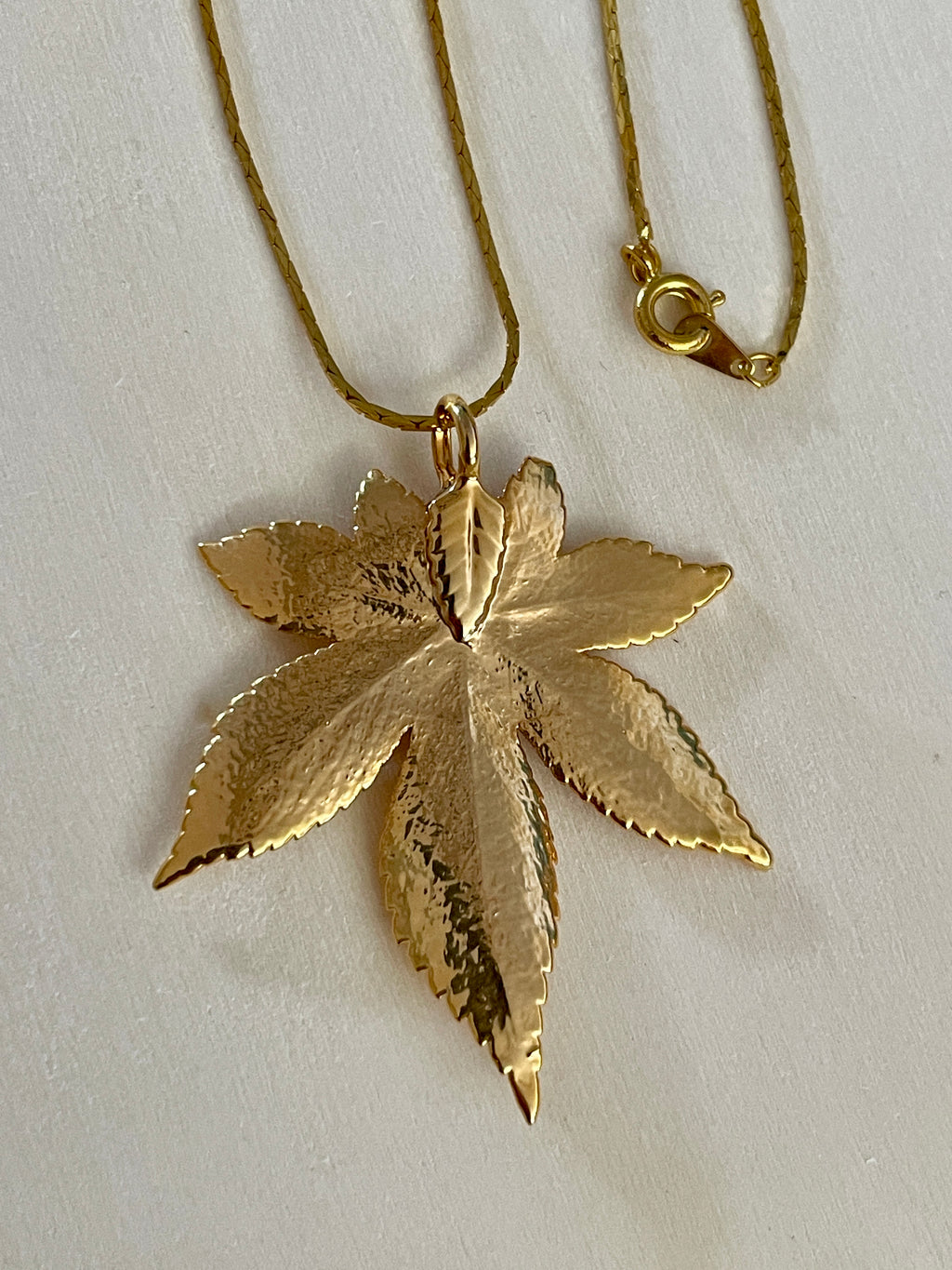 Gold Dipped Leaf Necklace