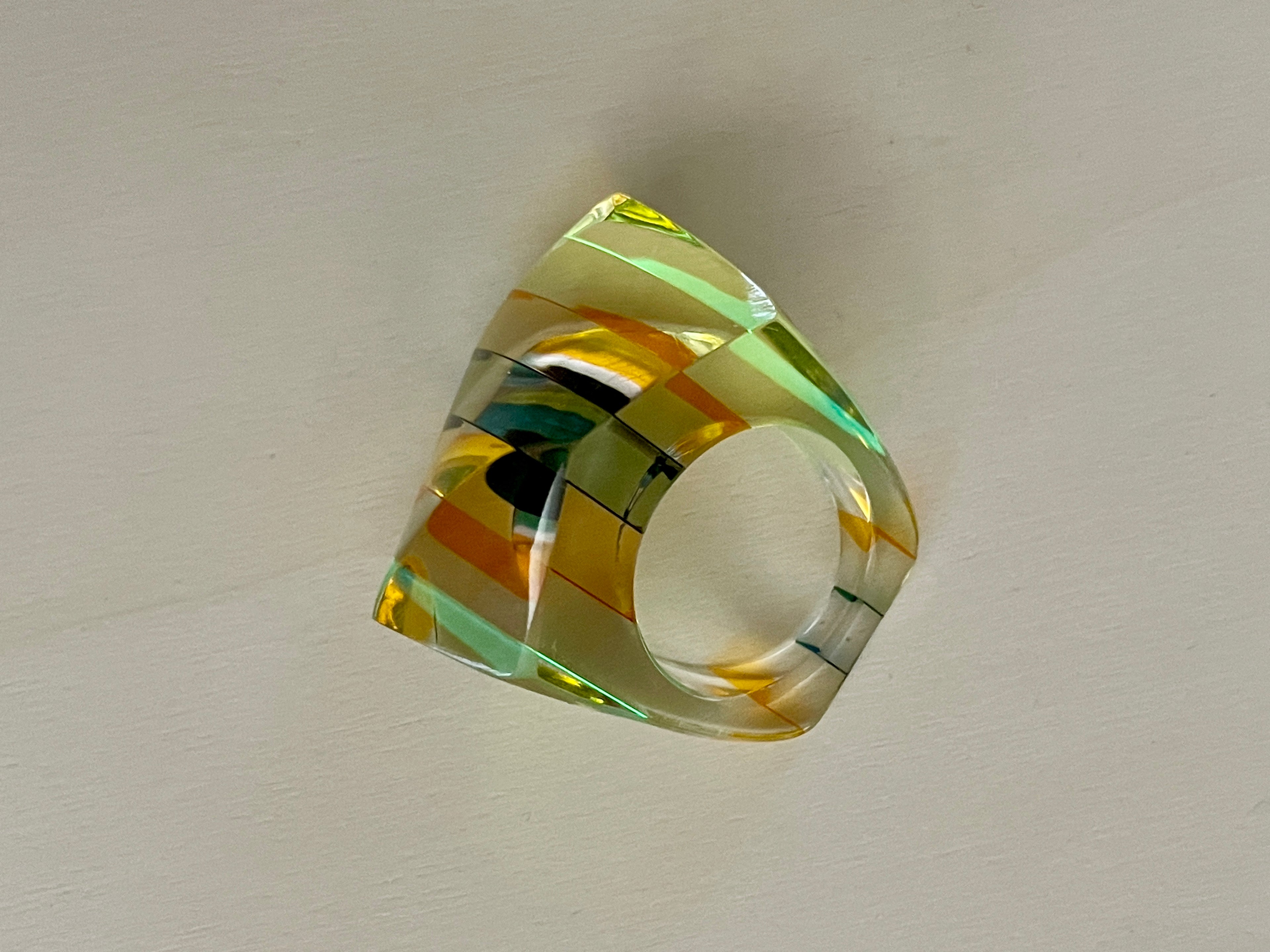 Funky Chunky Lucite Ring