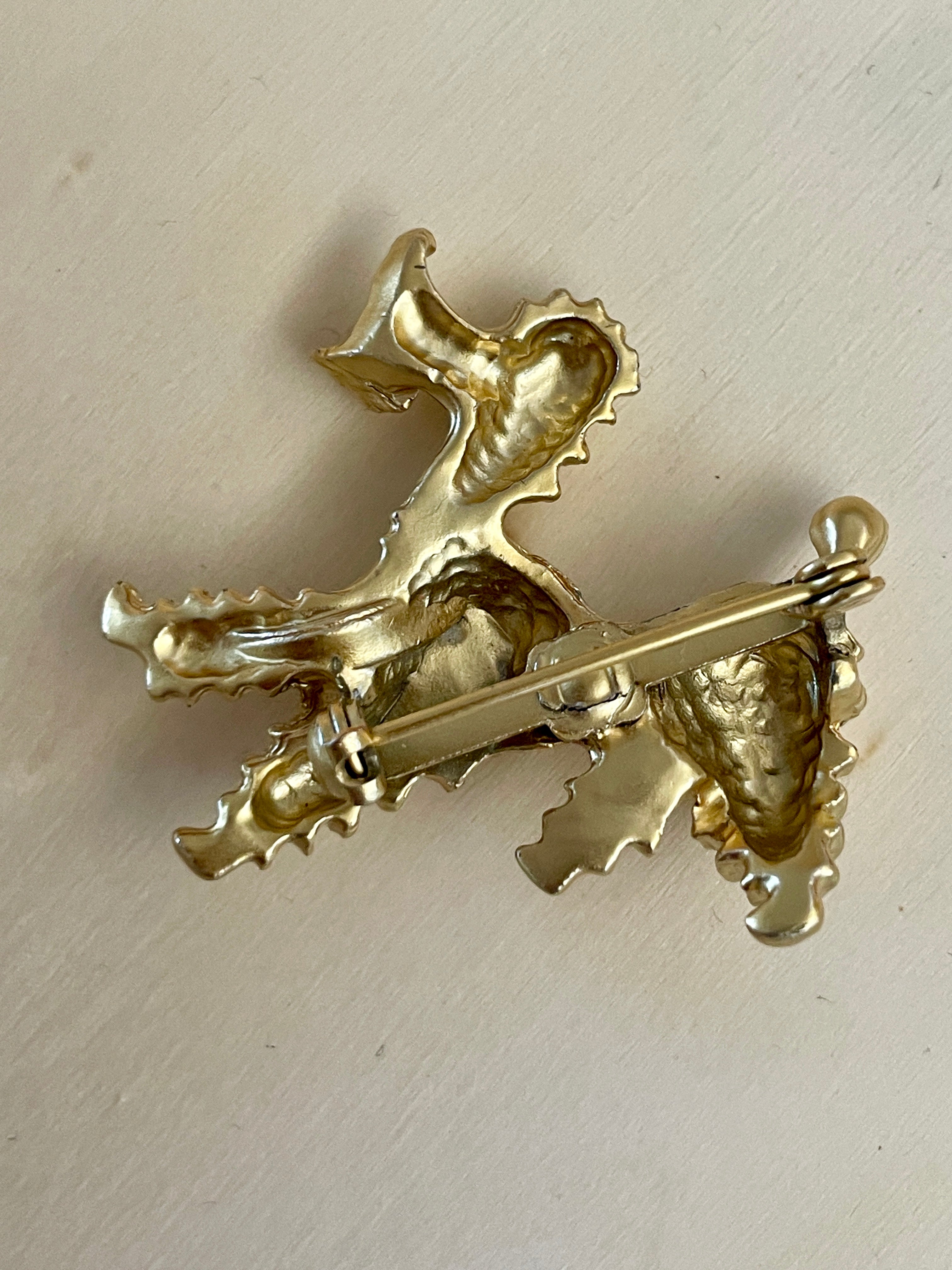 Goldtone Small Poodle Brooch