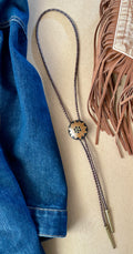 Wildflower Wooden Bolo Tie