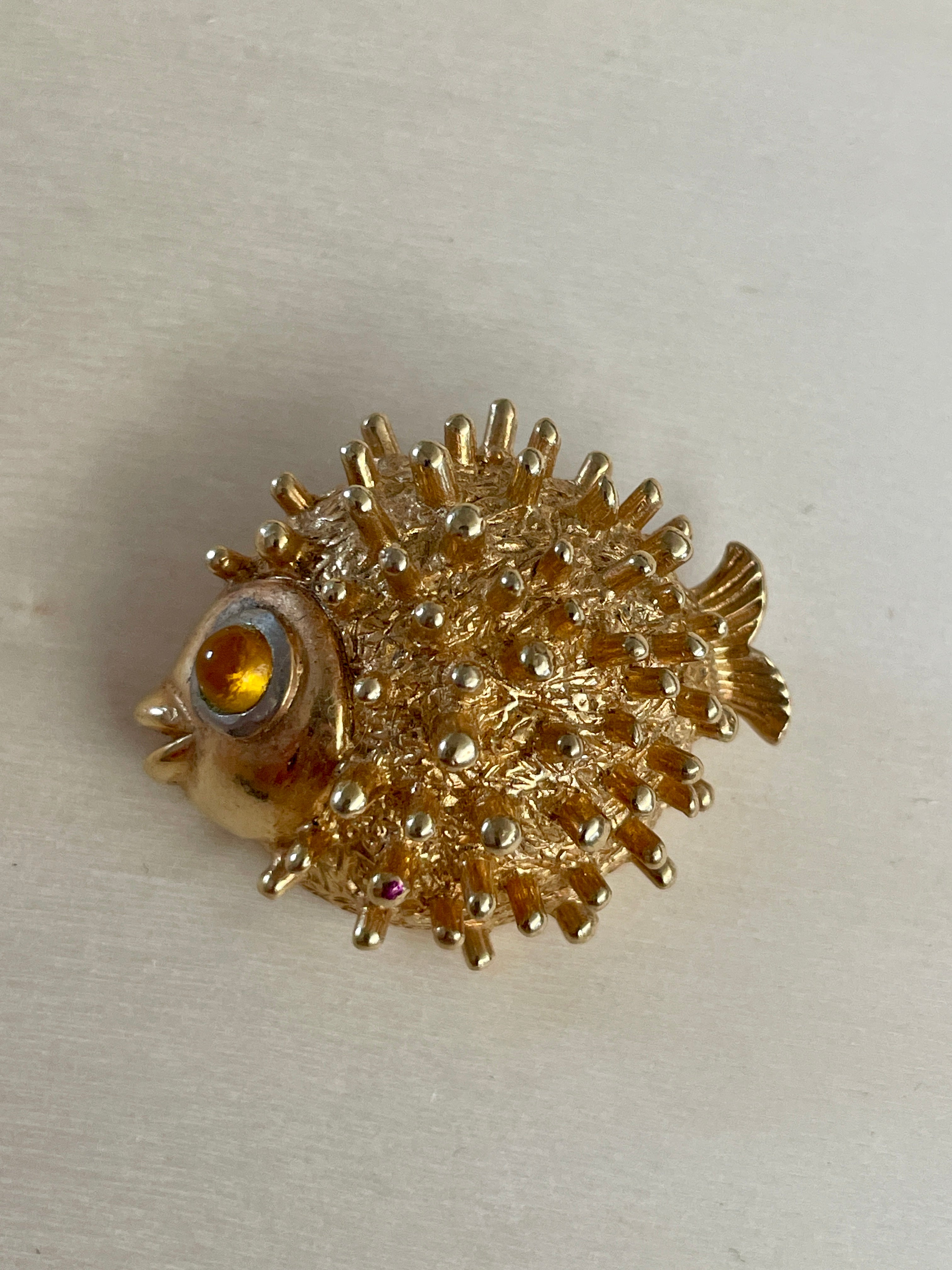 Blowfish Brooch