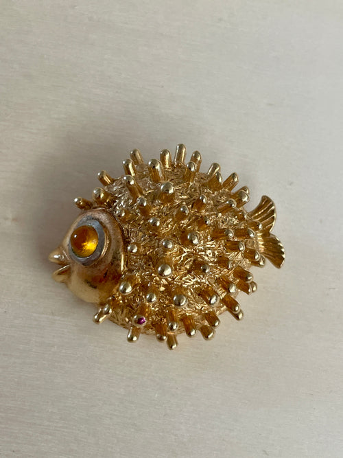 Blowfish Brooch