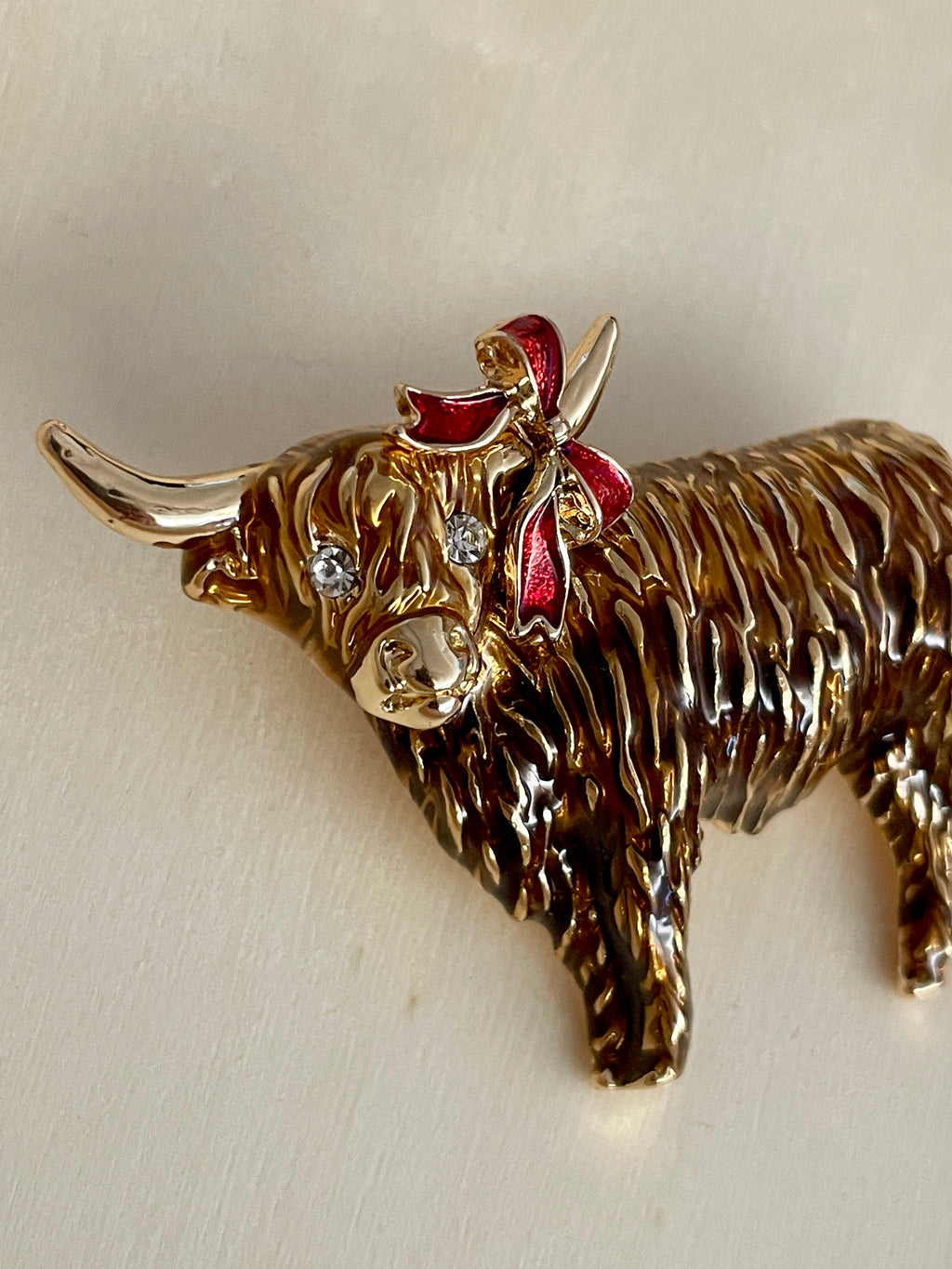 Highland Cow Steer Brooch
