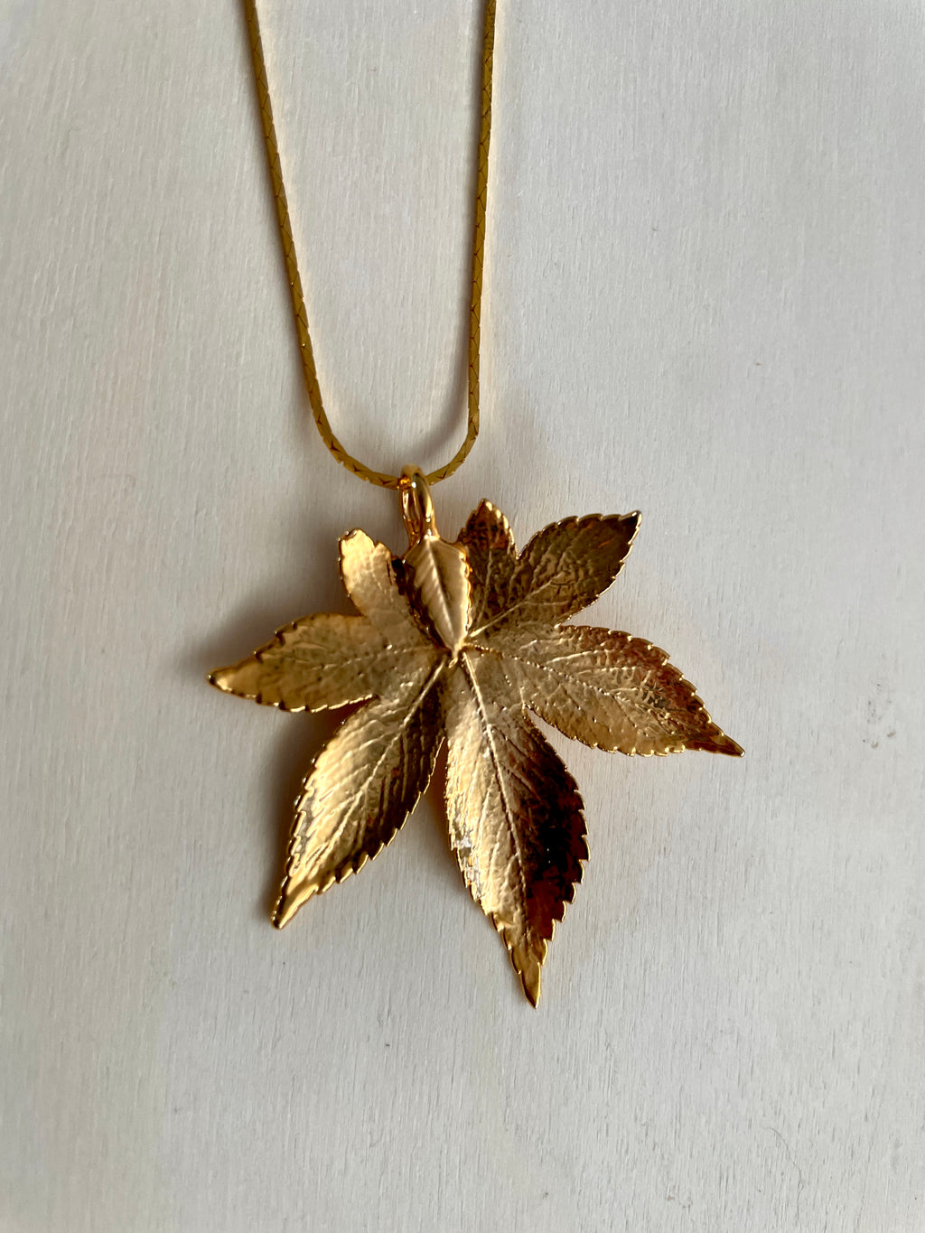 Gold Dipped Leaf Necklace