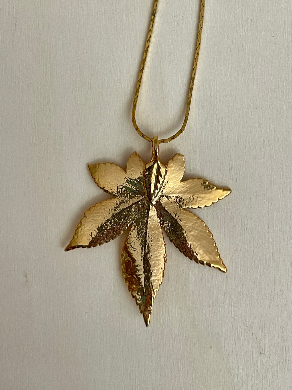 Gold Dipped Leaf Necklace