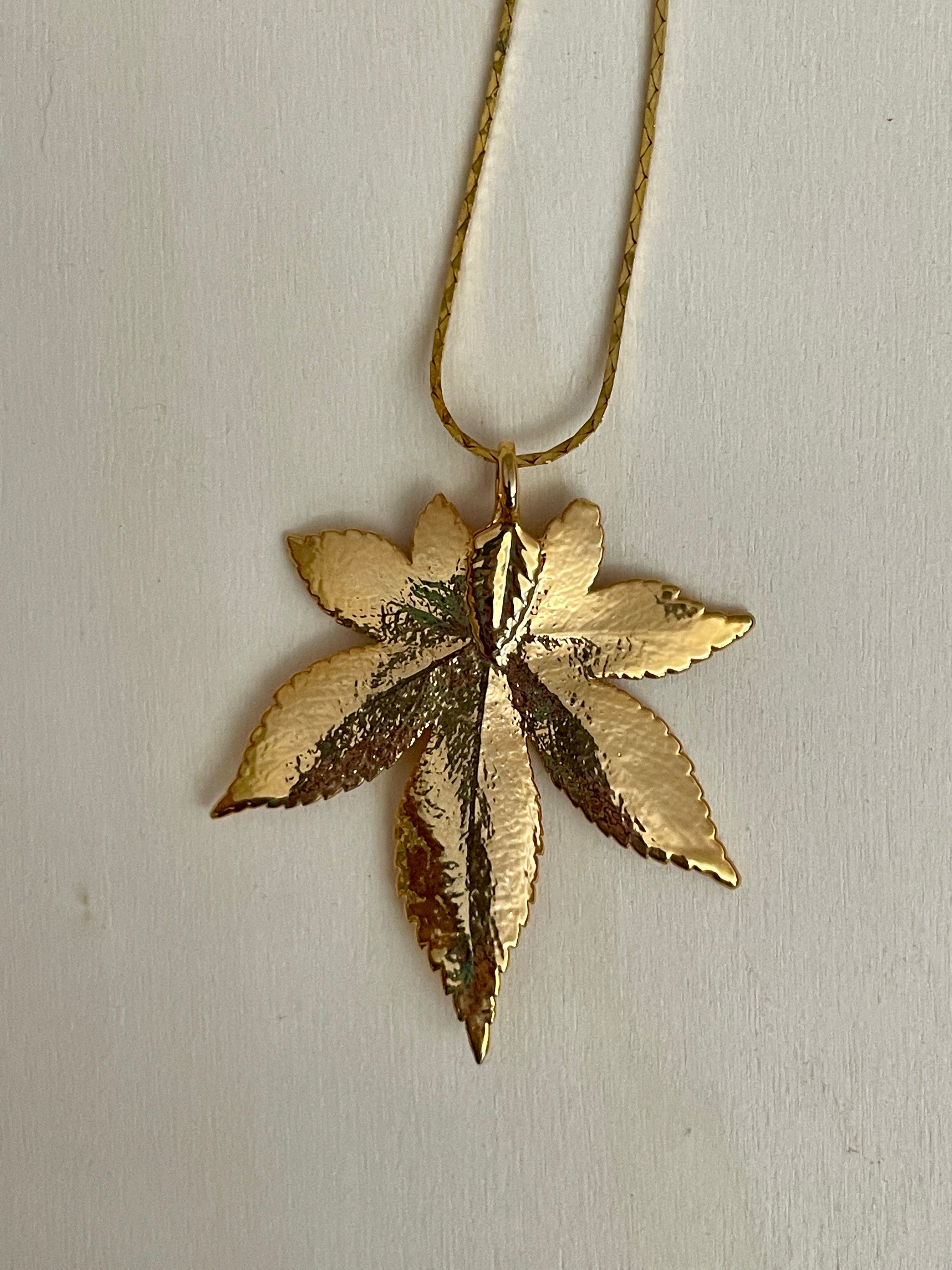 Gold Dipped Leaf Necklace