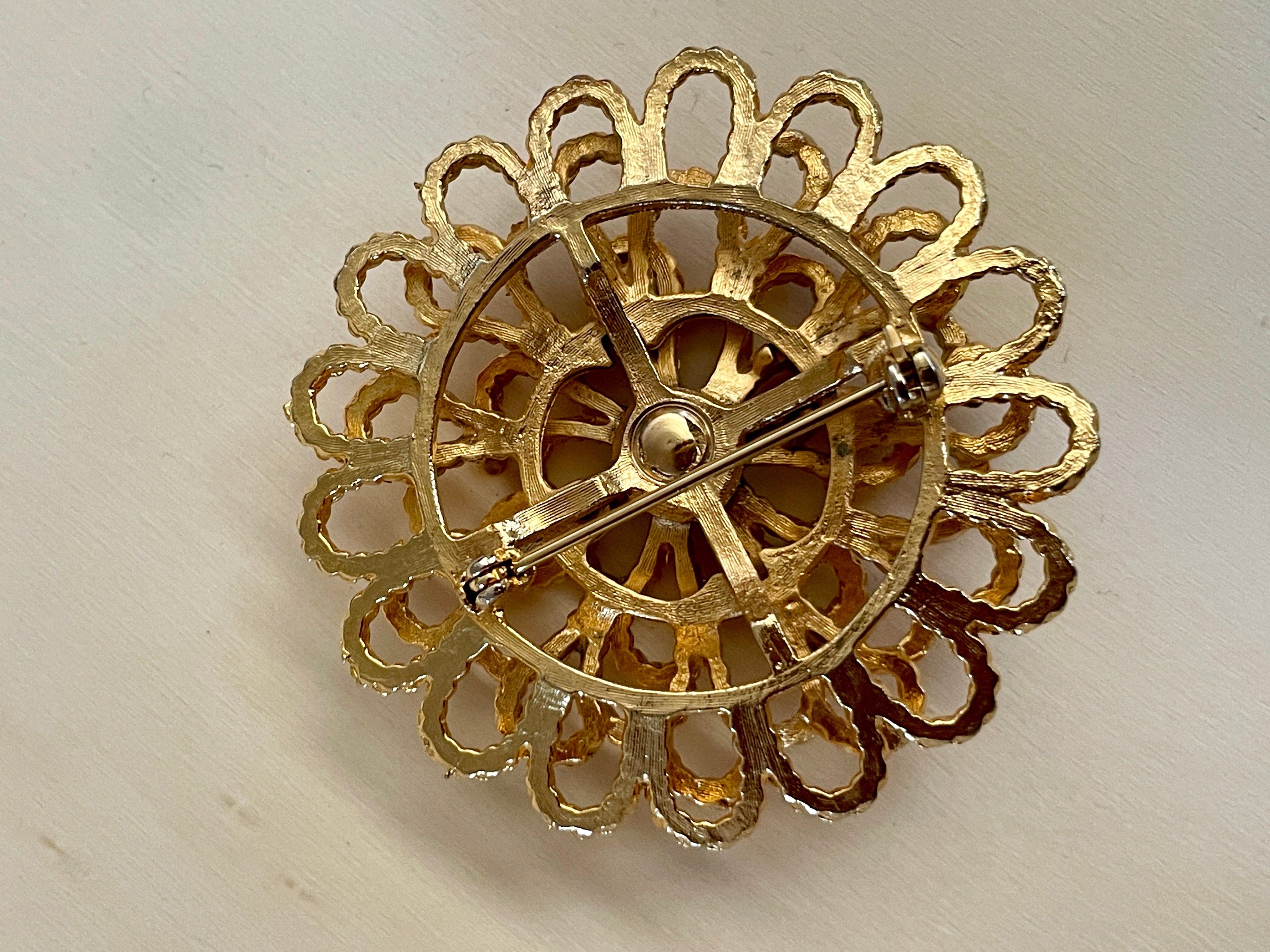 Goldtone Statement Brooch