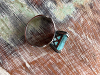 Vintage Silpada Sterling Silver Ring Aquamarine Glass