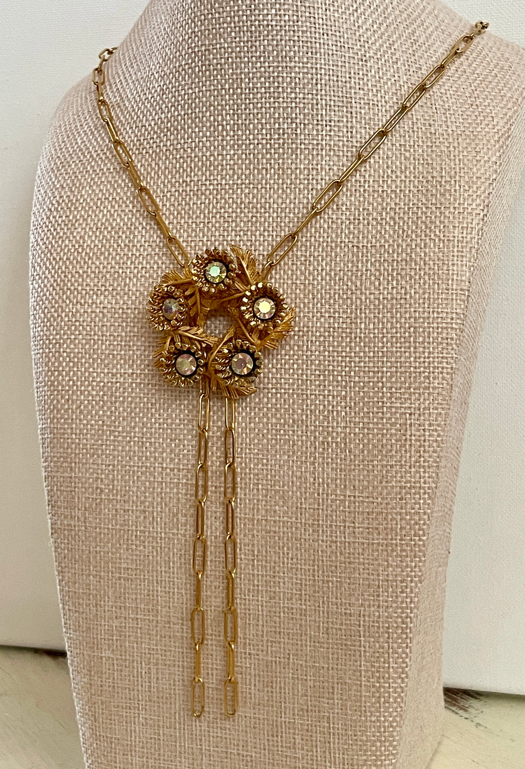 Rhinestone Floral Brooch