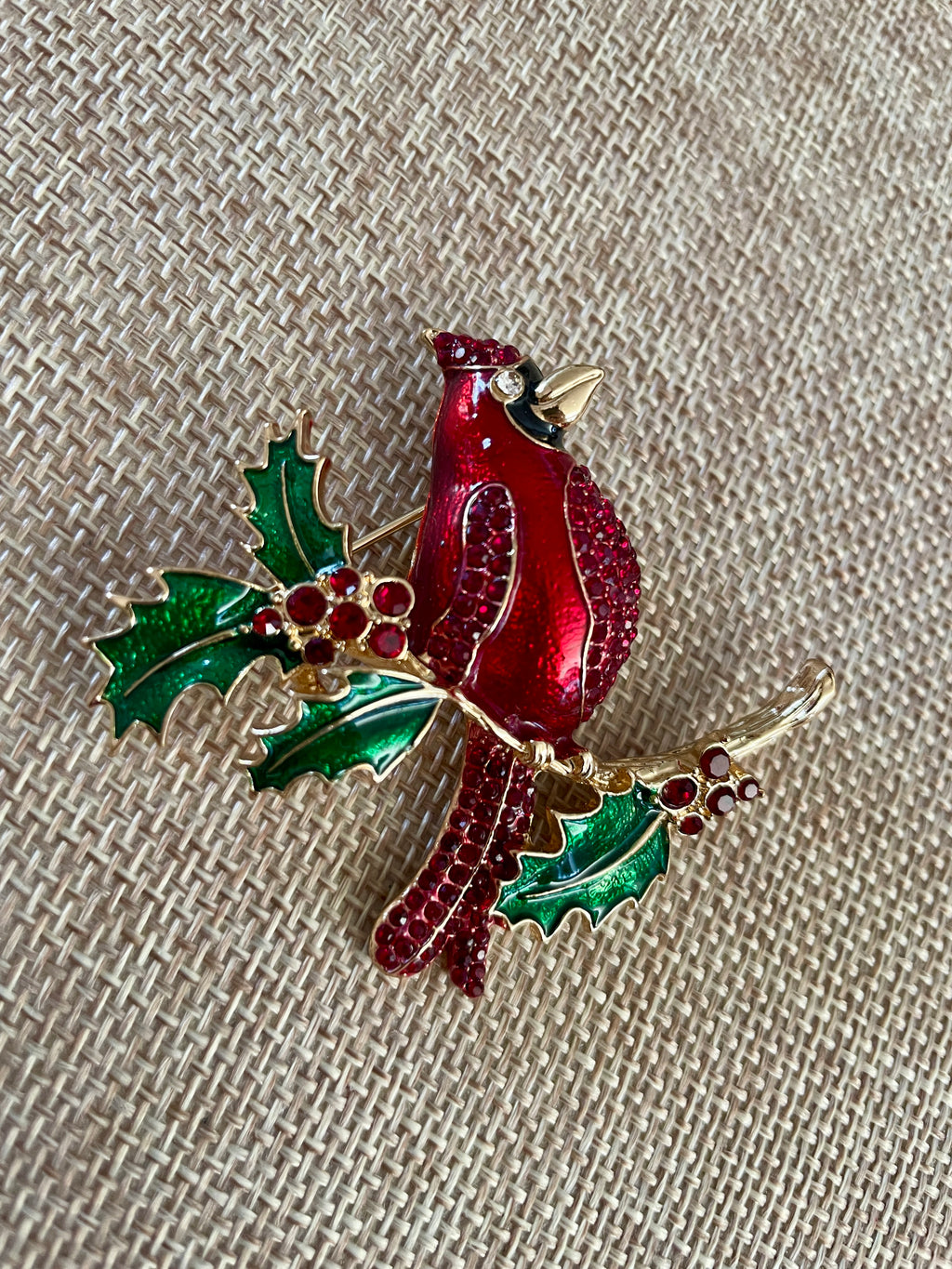 Cardinal Brooch