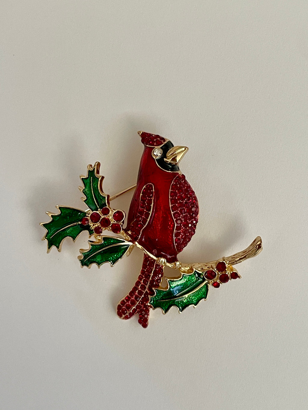 Cardinal Brooch