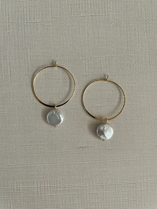 Norma Drop Pearl Earrings