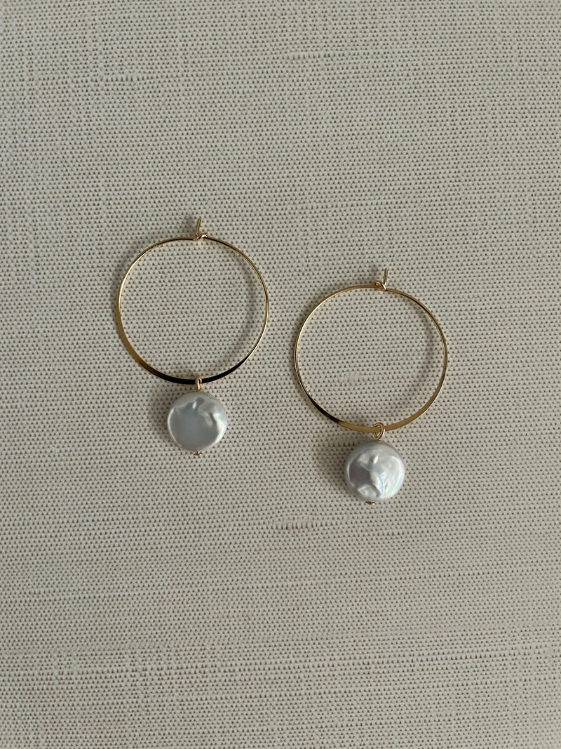 Norma Drop Pearl Earrings
