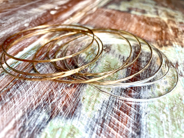 Hammered Bangle Bracelet