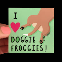 NEW! Doggie Froggies Sticker